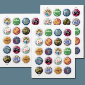 Pinback Buttons Postage Stamps Forever