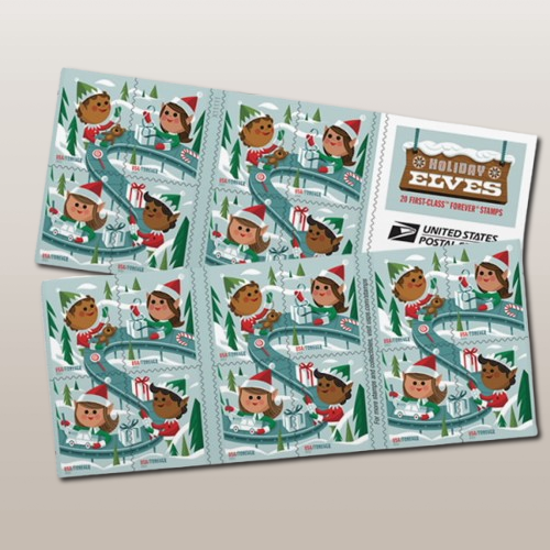 Holiday Elves Postage Stamps Forever - Image 3